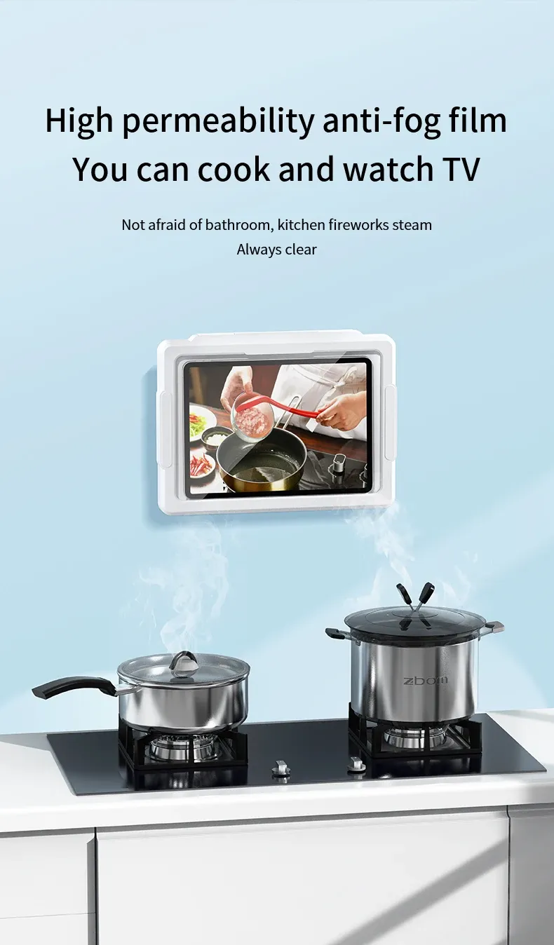 Support de tablette, ambiance salle de bain
