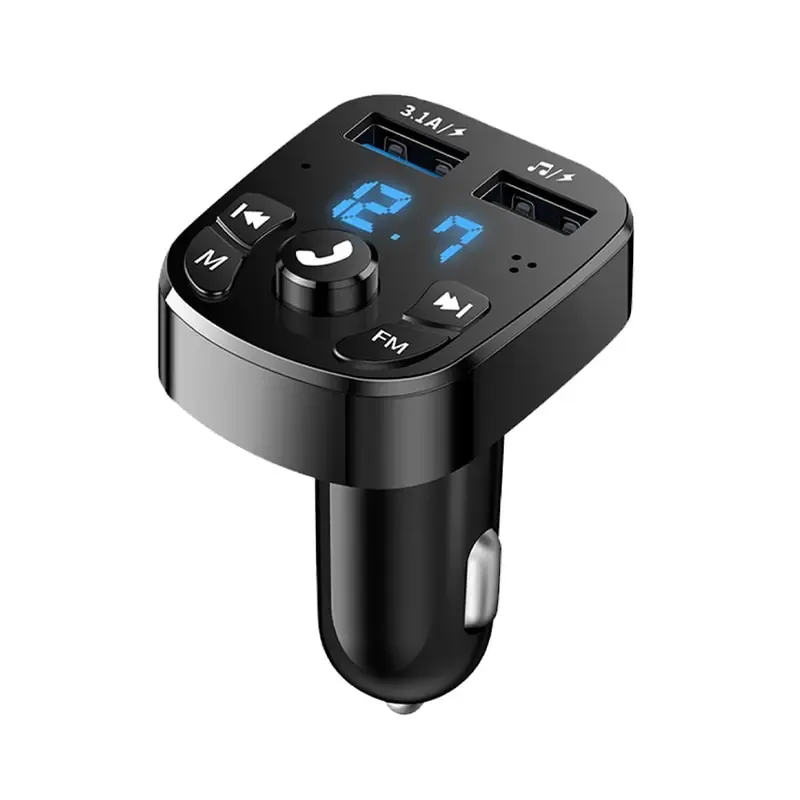 Transmetteur FM Bluetooth 5.0 pour voiture avec chargeur rapide USB et lecteur USB 7