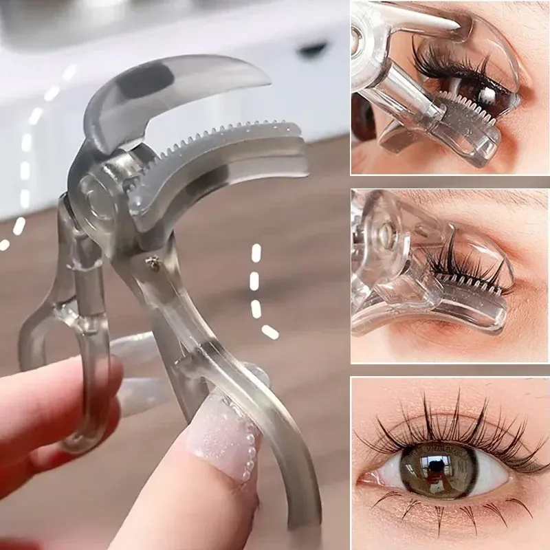 Recourbe-cils portable grand angle avec peigne intégré, adapté à toutes les formes d'yeux