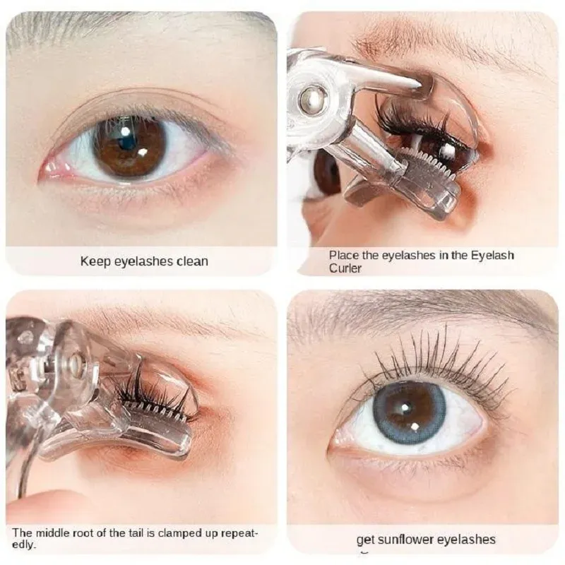 Recourbe-cils portable grand angle avec peigne intégré, adapté à toutes les formes d'yeux 3
