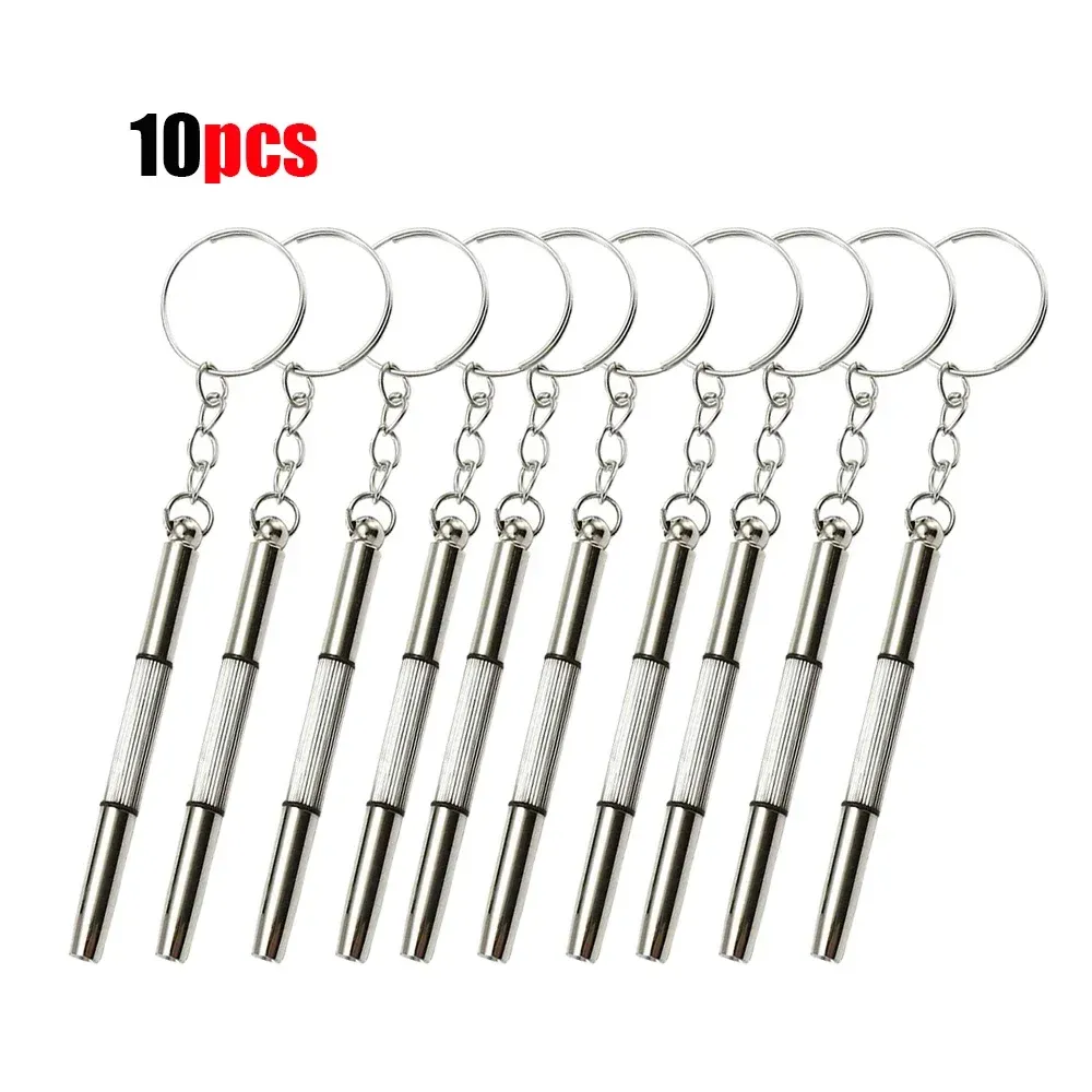 1/2/10 pièces Mini tournevis à lunettes à main 3 en 1, kit de réparation multifonction pour lunettes, lunettes de soleil et montres, jeu de tournevis 7