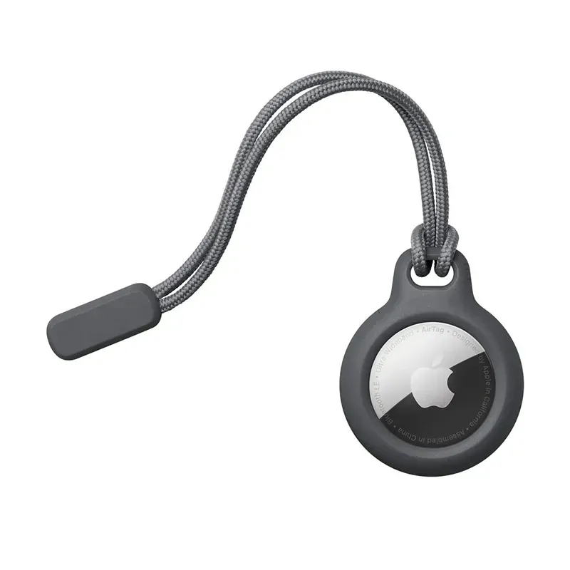 Étui en silicone liquide pour AirTag avec porte-clés, protection anti-perte pour chien - Image 1