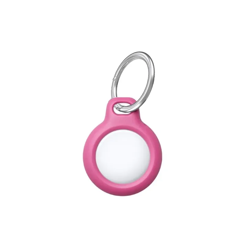 Étui en silicone liquide pour AirTag avec porte-clés, protection anti-perte pour chien 7