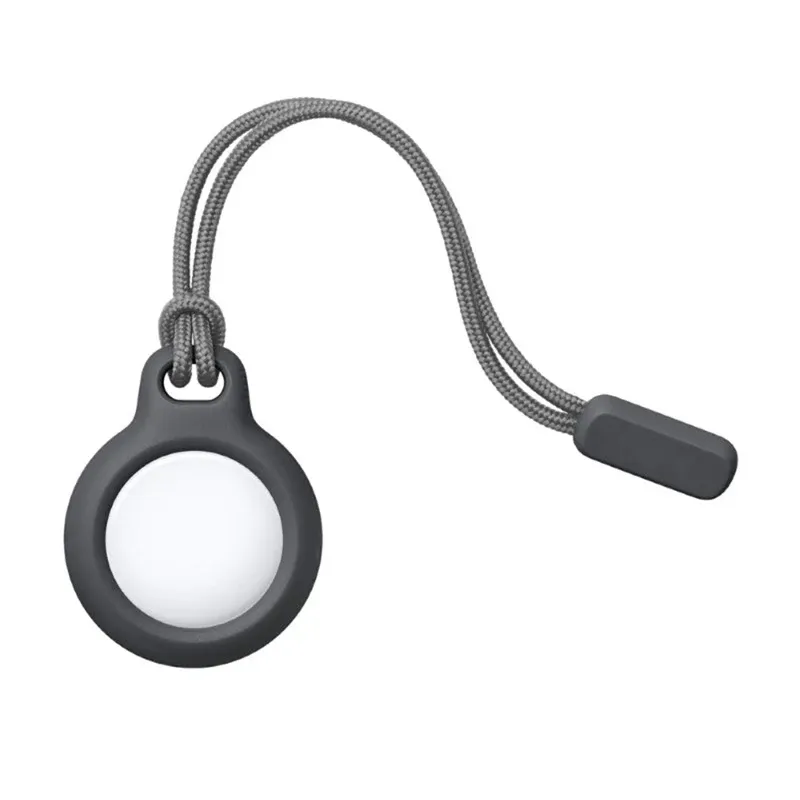 Étui en silicone liquide pour AirTag avec porte-clés, protection anti-perte pour chien 9
