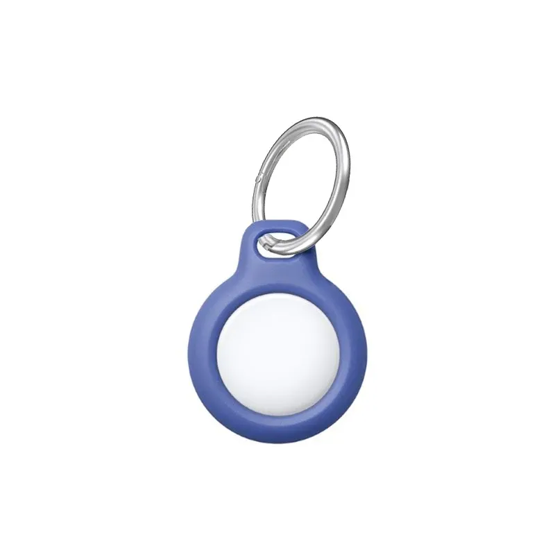 Étui en silicone liquide pour AirTag avec porte-clés, protection anti-perte pour chien 11