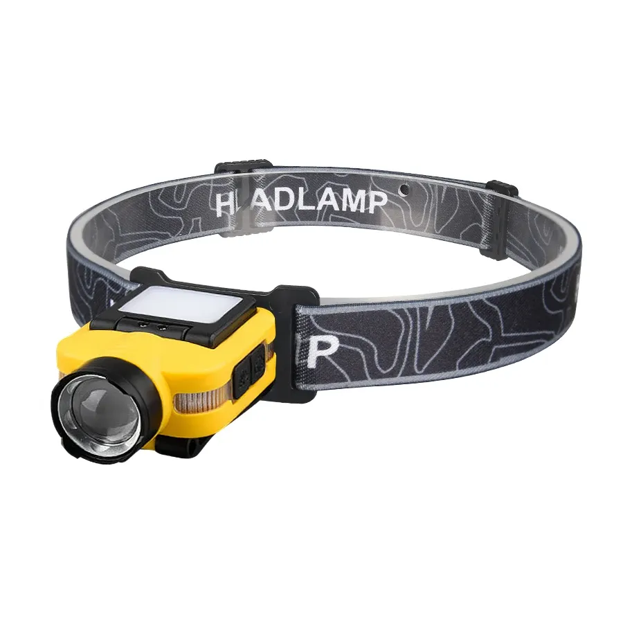 Lampe frontale LED à capteur intelligent, lampe de poche rechargeable avec affichage de puissance, pour l'équitation, la pêche, le camping et les activités de plein air, port USB-C 11