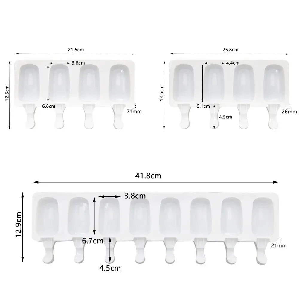 Moule en silicone Magnum pour crèmes glacées et sucettes glacées maison 6