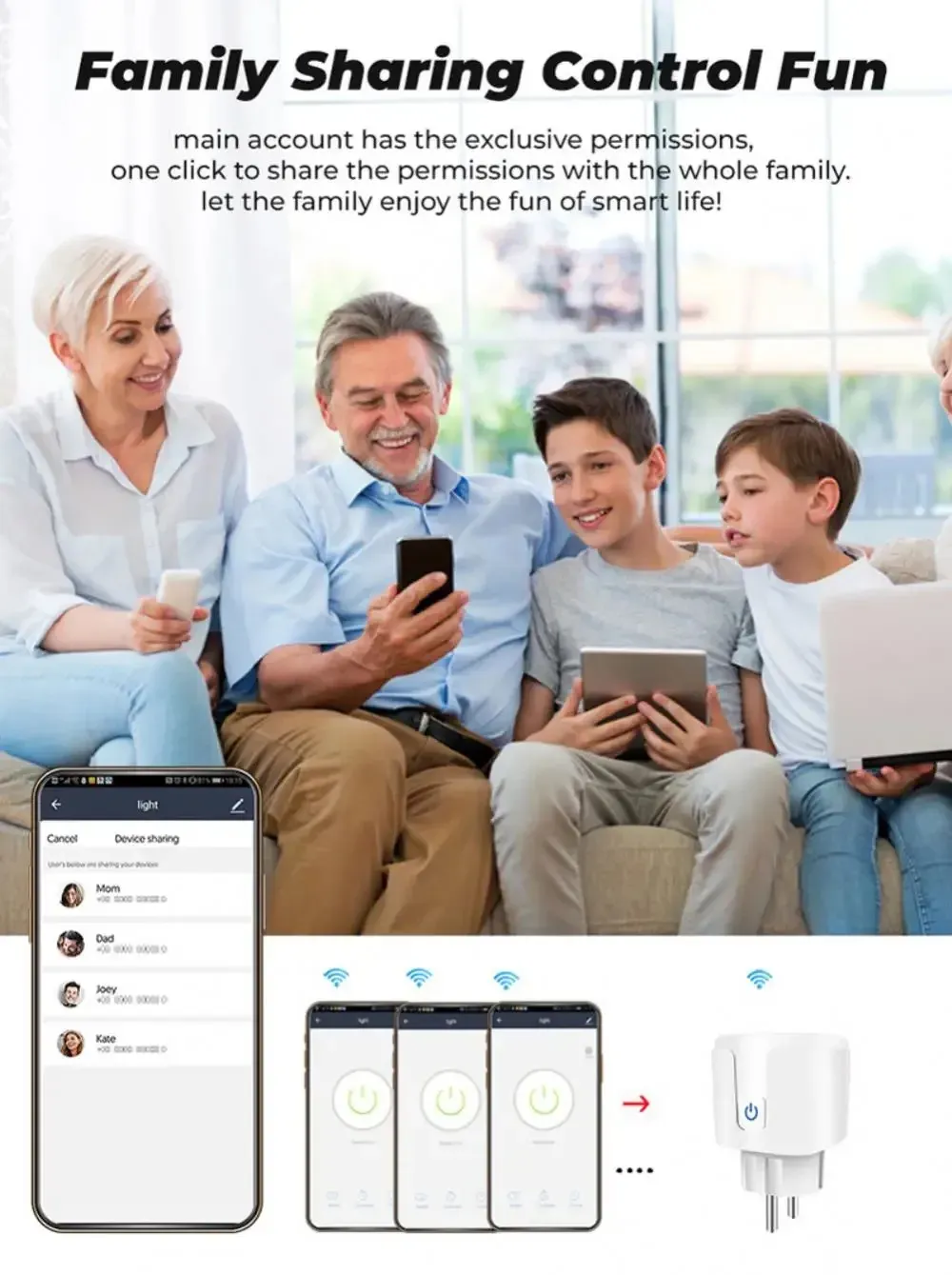 Prise connectée Tuya Zigbee 20 A pour l'UE avec mesure de consommation, minuterie et commande vocale via Alexa, Google Home et Yandex 5