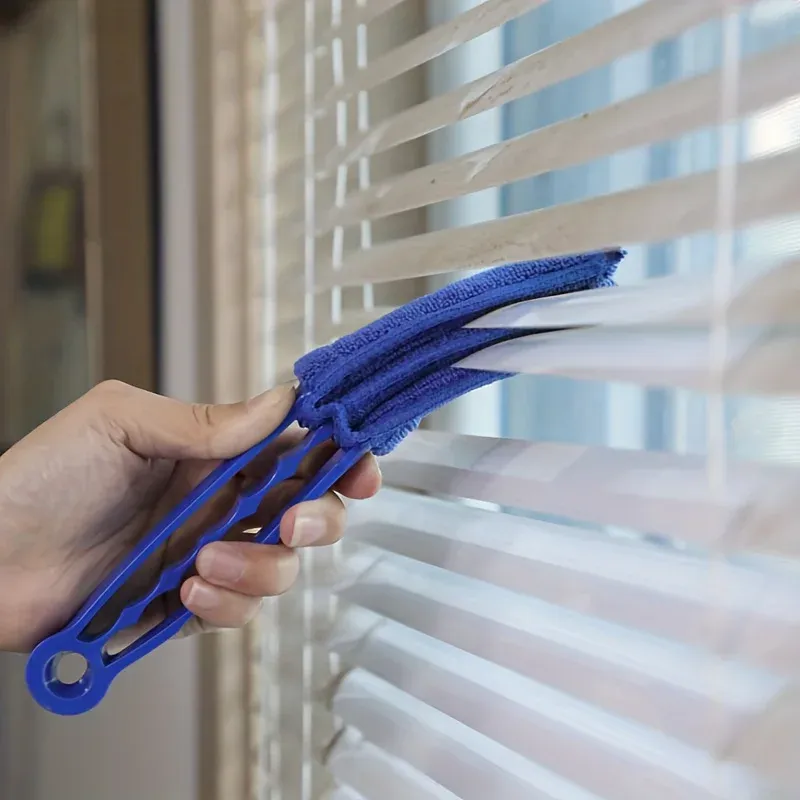Brosse de nettoyage domestique, lingette pour fentes et angles morts, nettoyeur réutilisable pour stores de fenêtre, 1 pièce 2