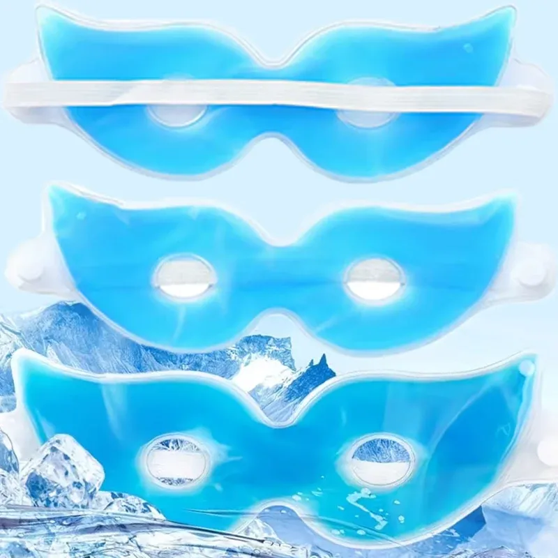 Lot de 5 masques rafraîchissants en gel pour les yeux réutilisables, soulagement de la fatigue oculaire et réduction des gonflements 4
