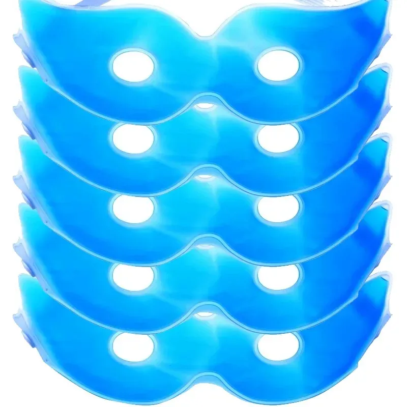 Lot de 5 masques rafraîchissants en gel pour les yeux réutilisables, soulagement de la fatigue oculaire et réduction des gonflements 9