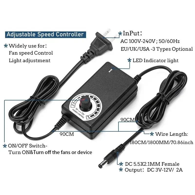 Ventilateur de refroidissement avec accessoires