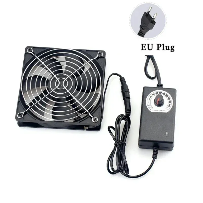 Ventilateur de refroidissement 120 mm avec contrôleur, 3000 tr/min, 12 V / 220 V pour armoire serveur 7