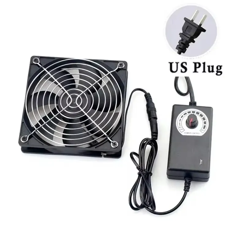 Ventilateur de refroidissement 120 mm avec contrôleur, 3000 tr/min, 12 V / 220 V pour armoire serveur 10