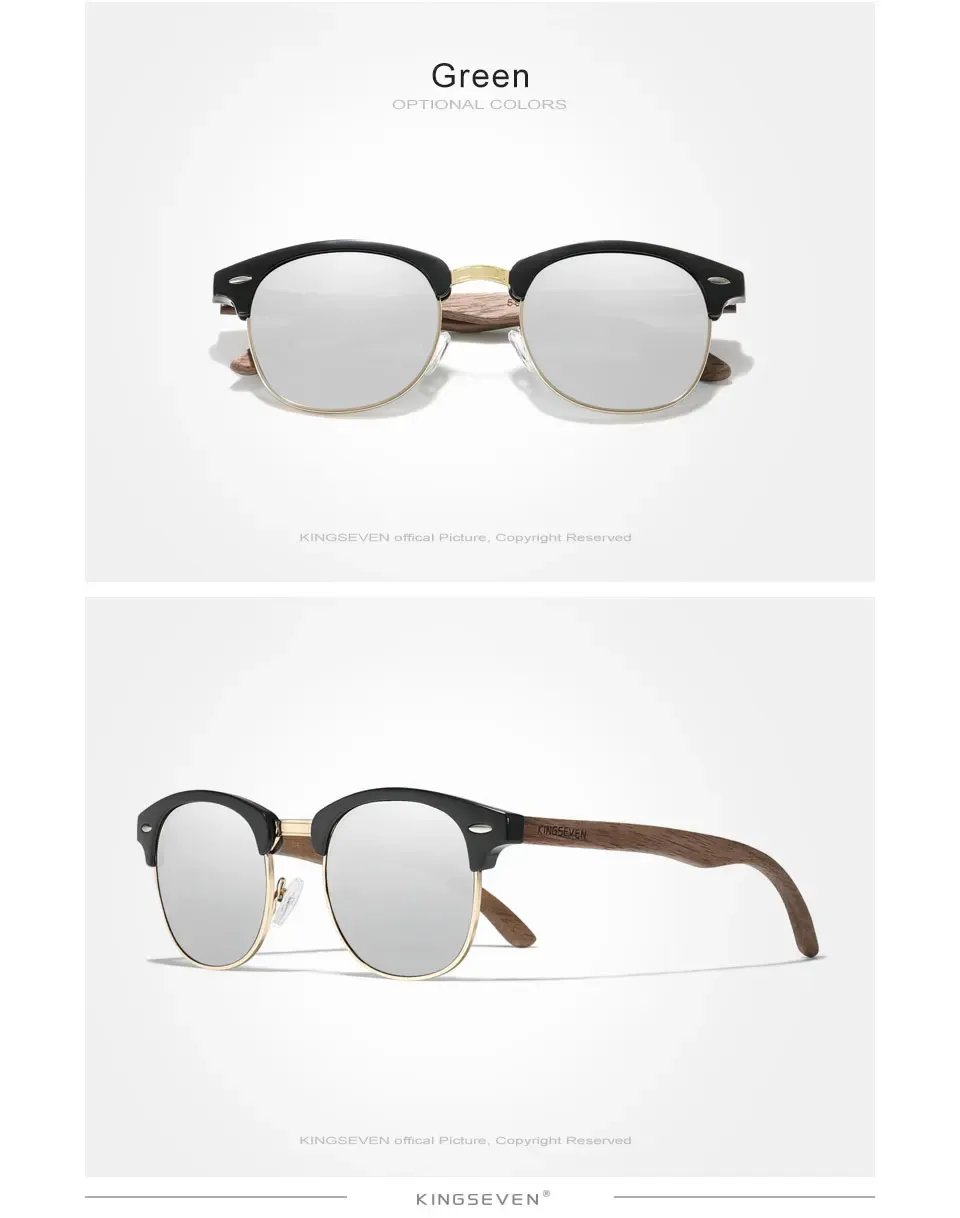 Modèle portant les lunettes de soleil KINGSEVEN