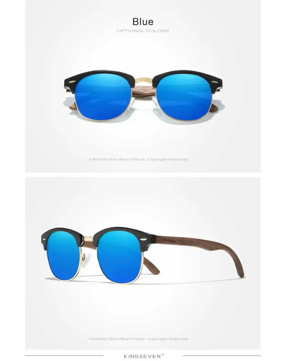 Lunettes en bois de noyer en situation