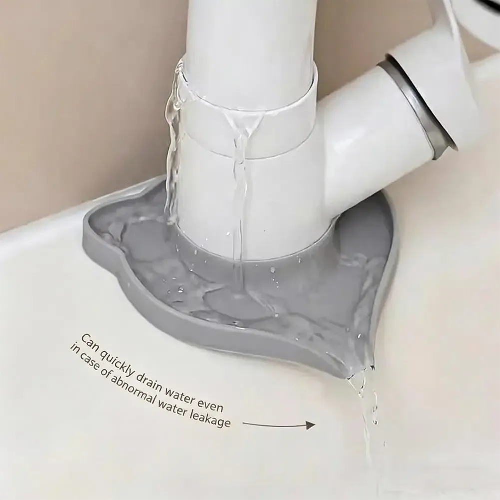 Tapis anti-éclaboussures en silicone pour robinet de cuisine avec support de drainage rapide pour évier 6