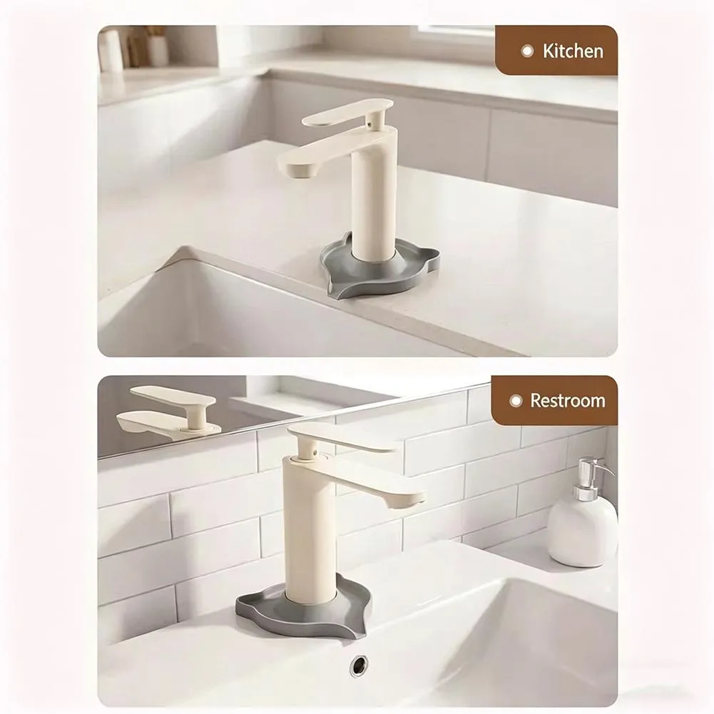 Protège-évier en silicone, mise en situation en salle de bain