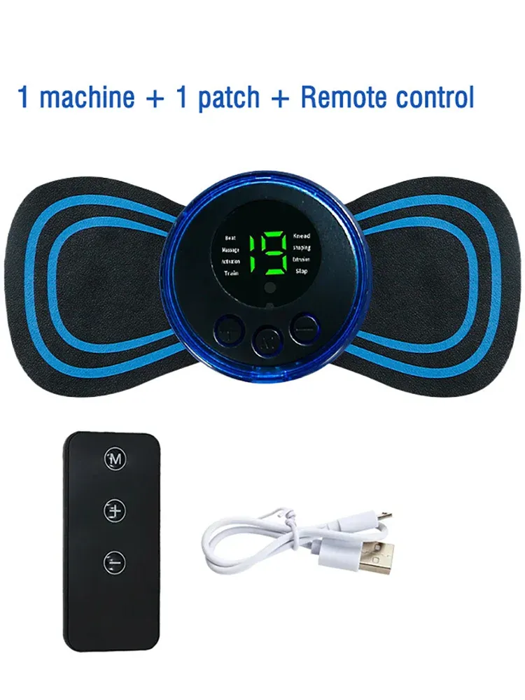 Mini patch de massage électrique portable EMS, masseur de cou, appareil de thérapie par impulsions pour les épaules et la nuque, patch de massage cervical 7