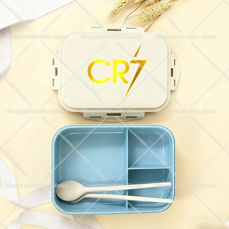 Boîte à repas bento CR7 au motif dessin animé football, boîte à goûter pour enfants et adultes, idéale pour l'école, le bureau, le pique-nique ou le dîner, idée cadeau pour garçons et filles 19