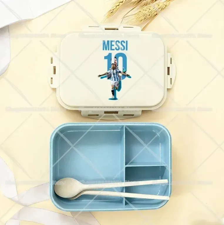 Boîte à repas bento CR7 au motif dessin animé football, boîte à goûter pour enfants et adultes, idéale pour l'école, le bureau, le pique-nique ou le dîner, idée cadeau pour garçons et filles 13
