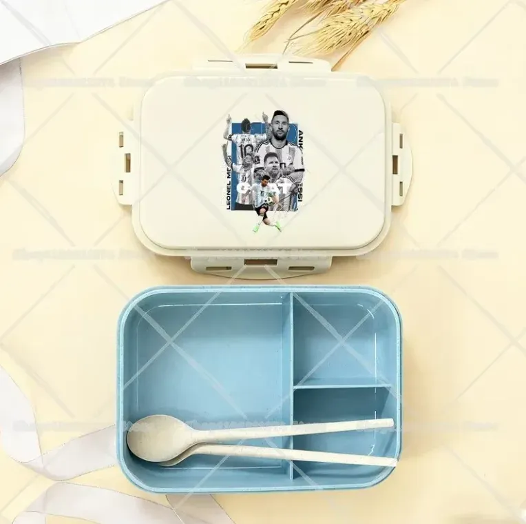 Boîte à repas bento CR7 au motif dessin animé football, boîte à goûter pour enfants et adultes, idéale pour l'école, le bureau, le pique-nique ou le dîner, idée cadeau pour garçons et filles 12
