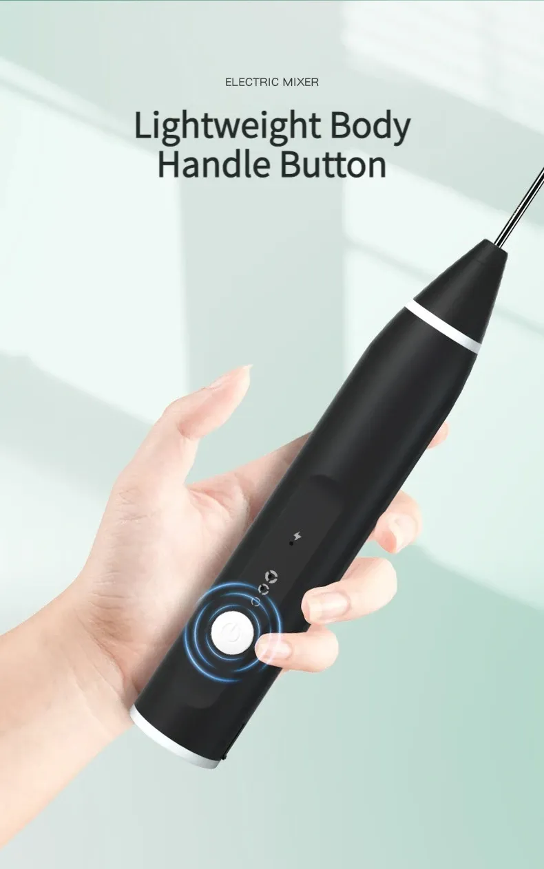 Mousseur à lait électrique portable, vue 3