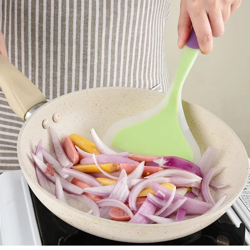 Spatule en silicone colorée de qualité alimentaire, résistante à la chaleur et antiadhésive 4