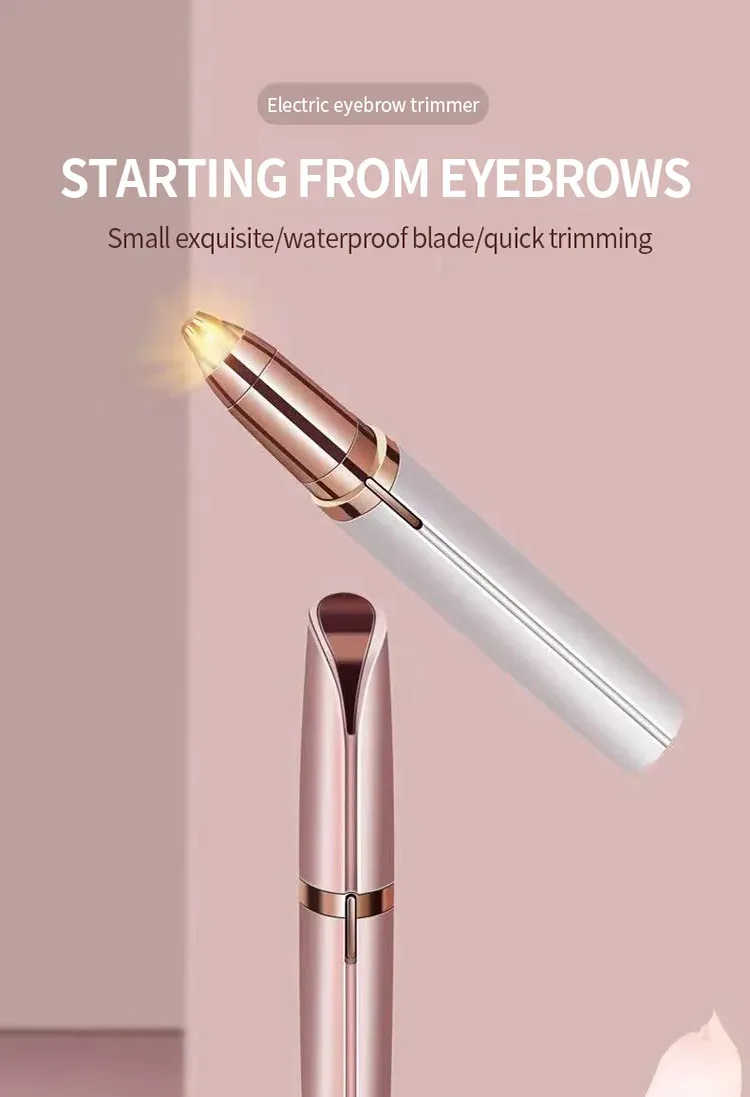 Rasoir de sourcils électrique pour femme, vue d'ensemble