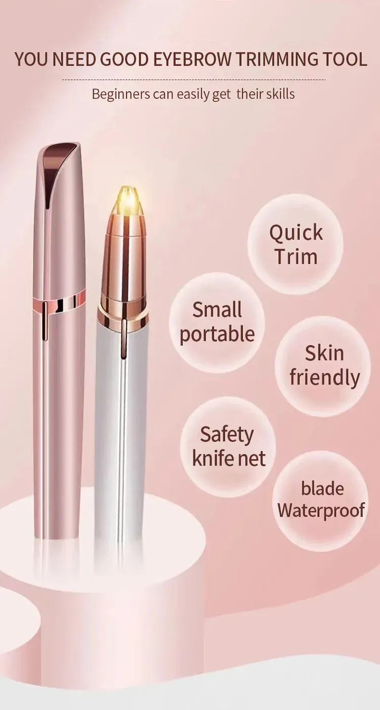 Soin du visage avec l'épilateur de sourcils