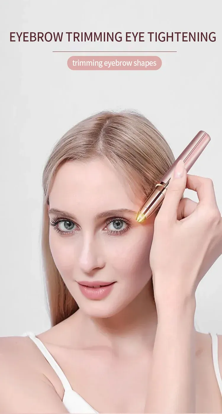 Épilation des sourcils avec le rasoir électrique