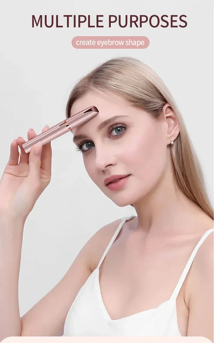 Rasoir de sourcils électrique pour femme, ambiance lifestyle