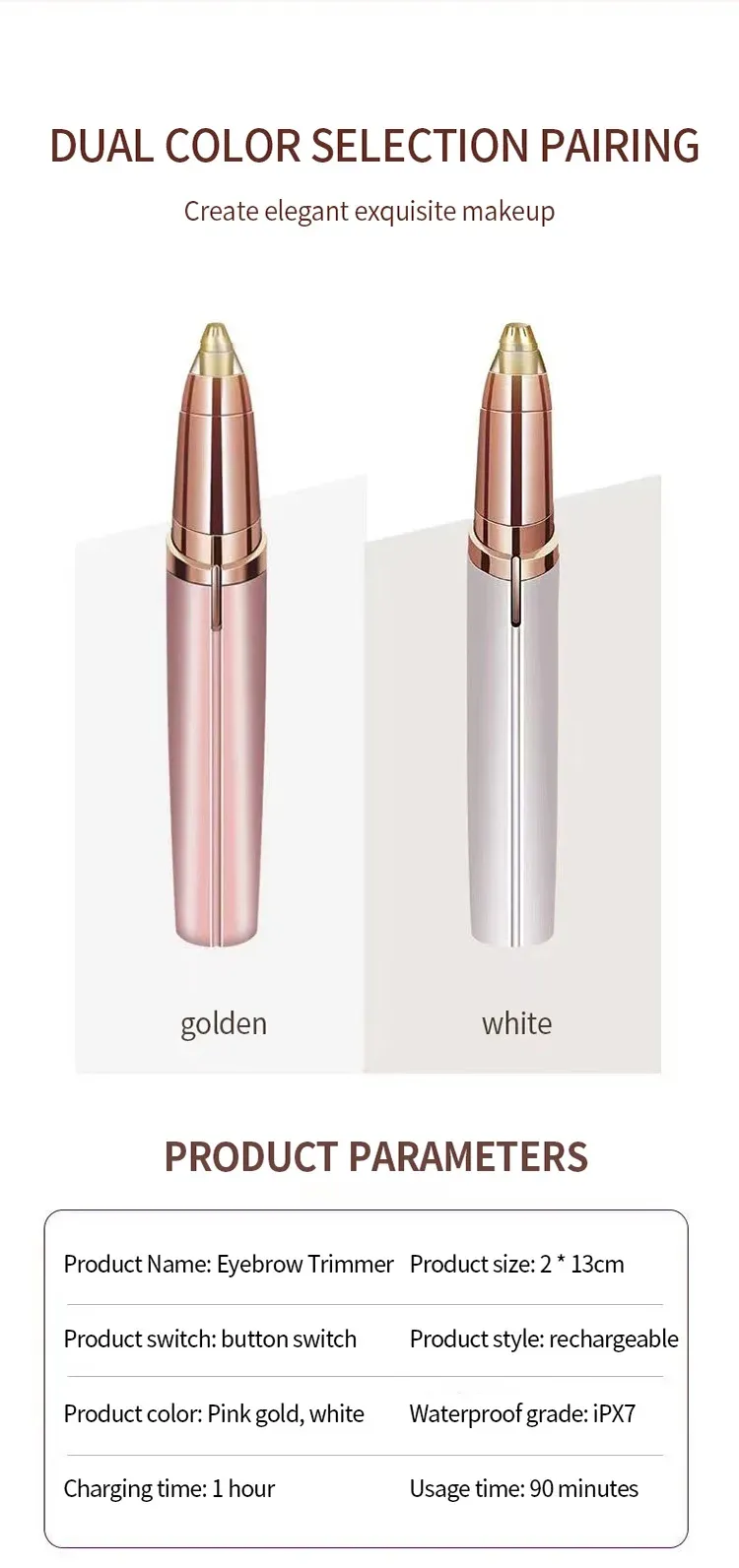 Rasoir de sourcils électrique, ambiance beauté