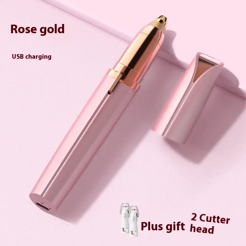 Rasoir électrique indolore pour femmes, épilateur rechargeable pour sourcils et visage 12