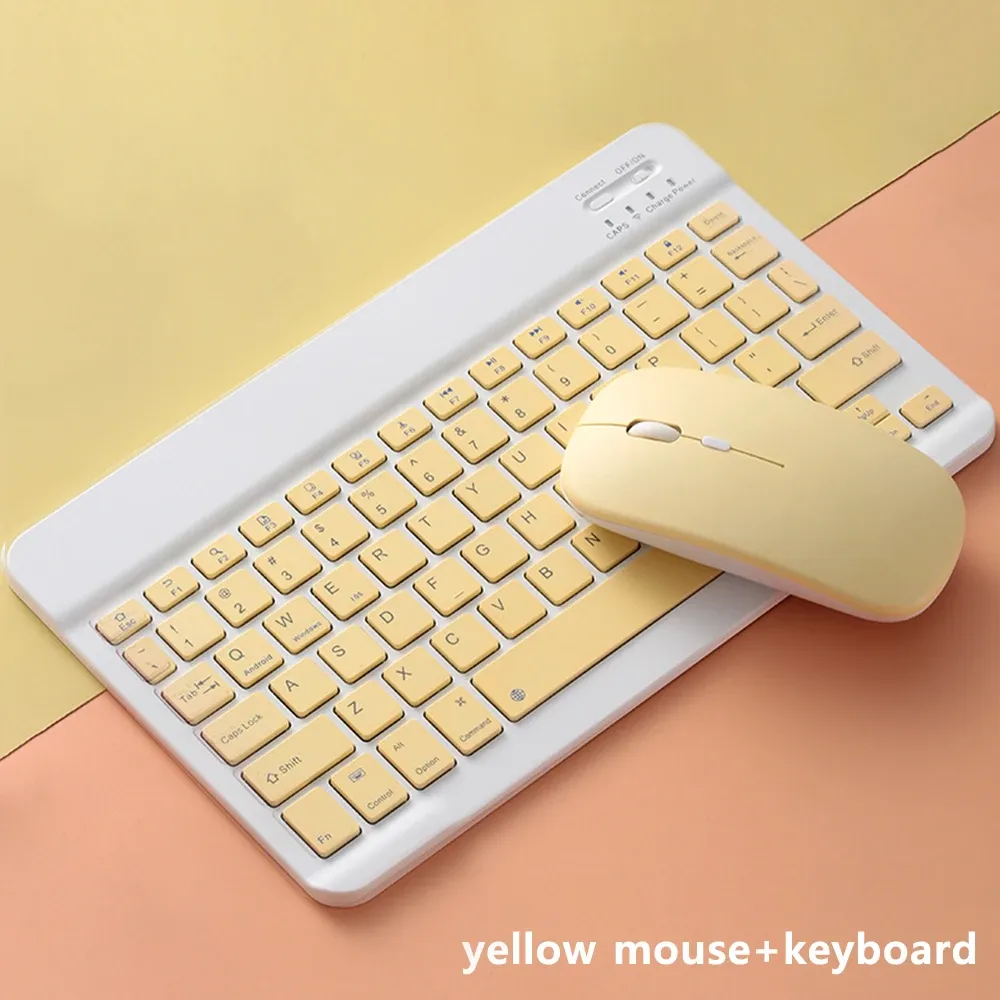 Clavier et souris Bluetooth sans fil compact pour tablette et smartphone, compatible iPad, Android, iOS et Windows 18