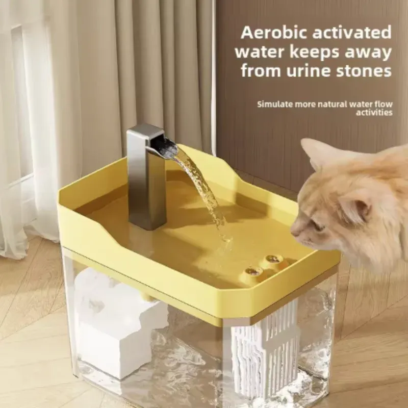 Fontaine à eau USB pour chat, vue d'ensemble