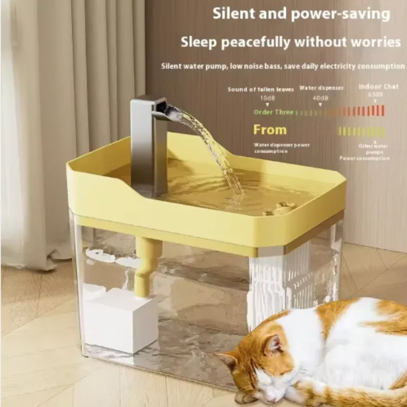 Fontaine à eau USB pour chat, circulation de l'eau