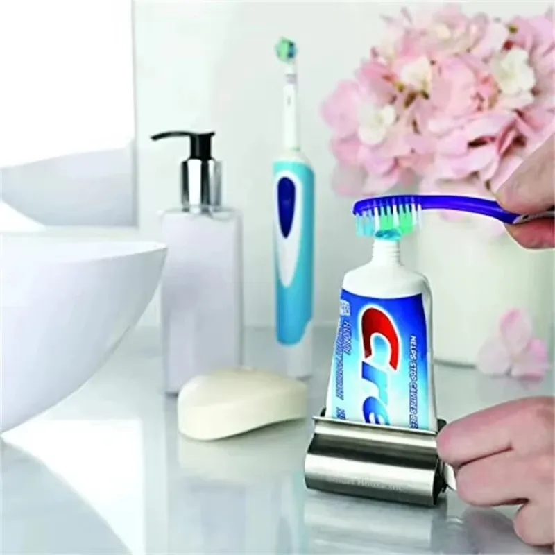 Presse-tube rotatif en acier inoxydable pour dentifrice, pommades et cosmétiques - Image 1