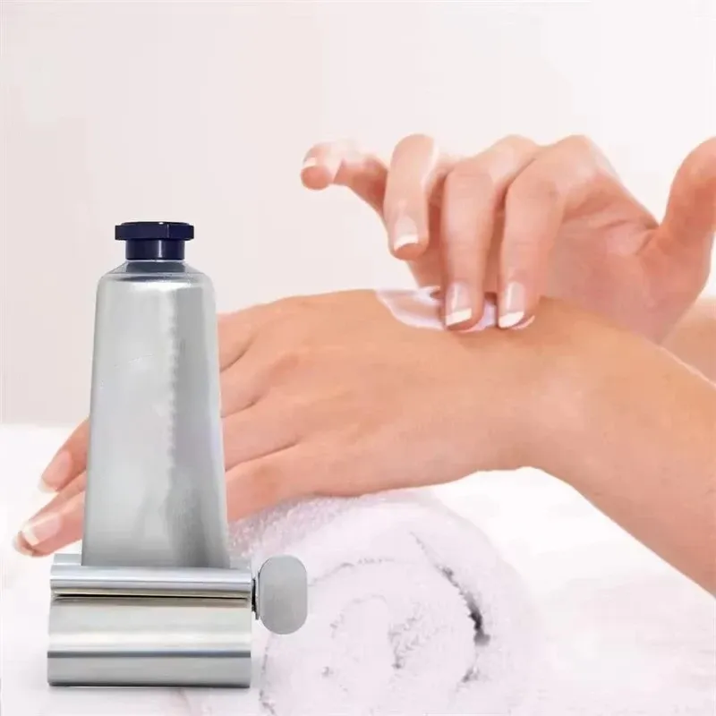 Presse-tube rotatif en acier inoxydable pour dentifrice, pommades et cosmétiques 2