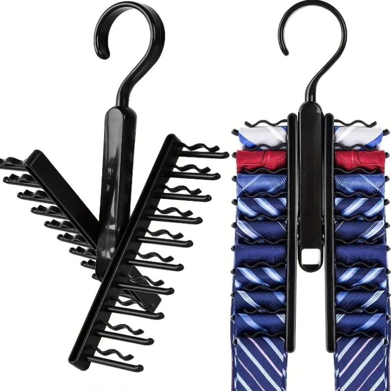 Porte-cravates rotatif à grande capacité pour cravates, ceintures et foulards 3