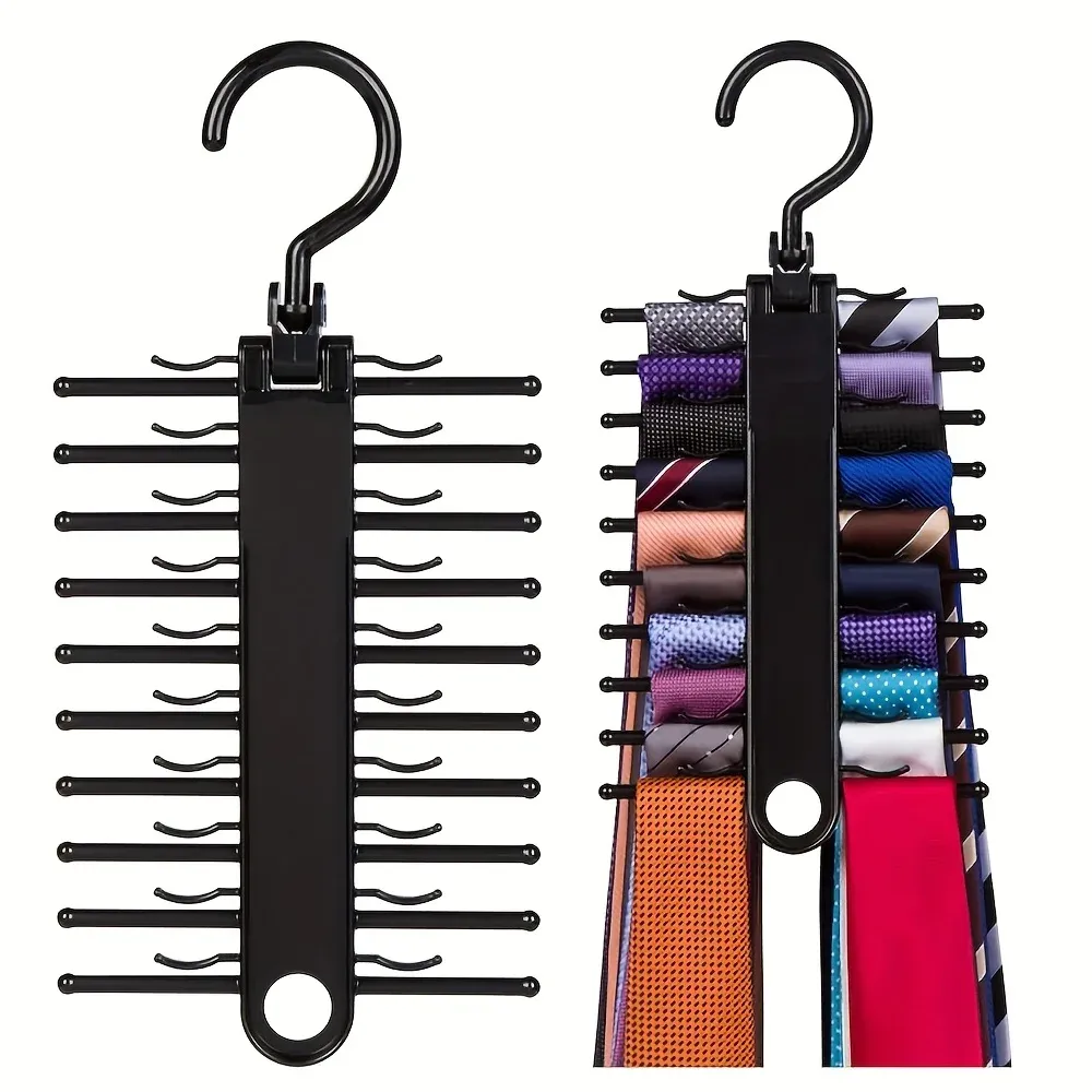 Porte-cravates rotatif élégant pour dressing
