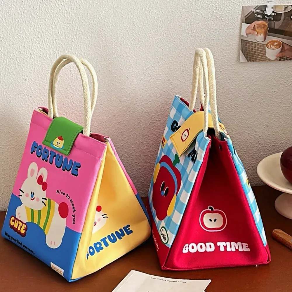 Sac à bento isotherme à motif dessin animé, grande capacité, pour le bureau et les études 3