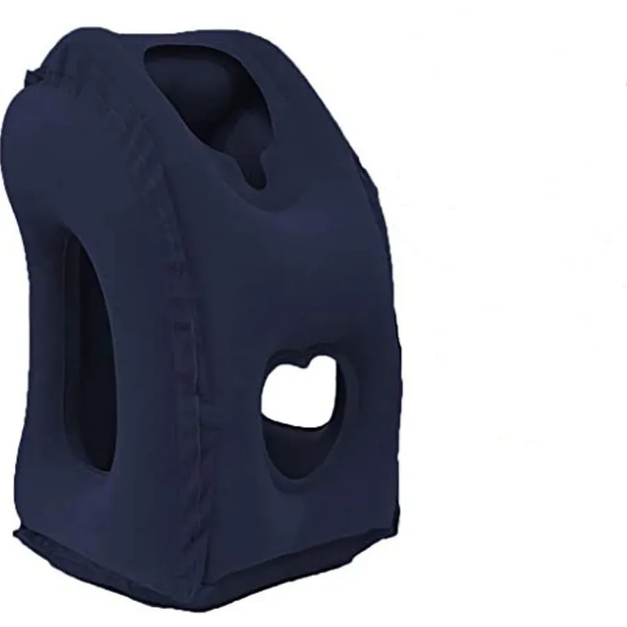 Oreiller de voyage gonflable, oreiller d'avion avec valve brevetée, accessoire de voyage avec soutien du cou et de la tête 9