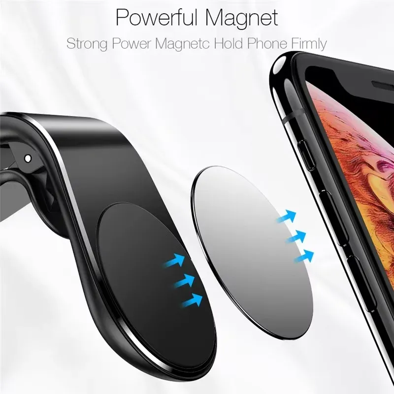 Support magnétique pour téléphone sur grille d'aération