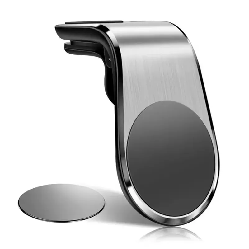 Support magnétique de voiture pour téléphone portable, fixation sur grille d'aération, rotation à 360°, compatible iPhone, Samsung et Huawei 9