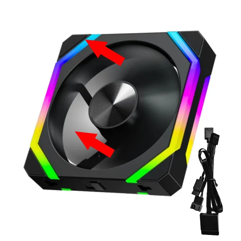 JUMPEAK CS120 Ventilateur ARGB 120 mm silencieux à commande PWM, compatible radiateurs 240 mm et 360 mm 15