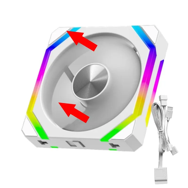 JUMPEAK CS120 Ventilateur ARGB 120 mm silencieux à commande PWM, compatible radiateurs 240 mm et 360 mm 23