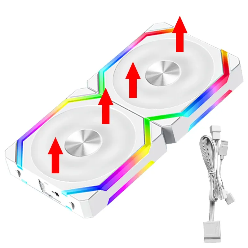 JUMPEAK CS120 Ventilateur ARGB 120 mm silencieux à commande PWM, compatible radiateurs 240 mm et 360 mm 22