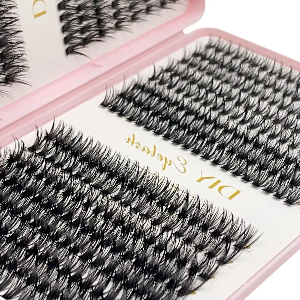 640 faux cils DIY à boucle D, 10 à 14 mm, aspect naturel, pointes effilées, en grappes de 40 ou 80 pour un usage personnel 3