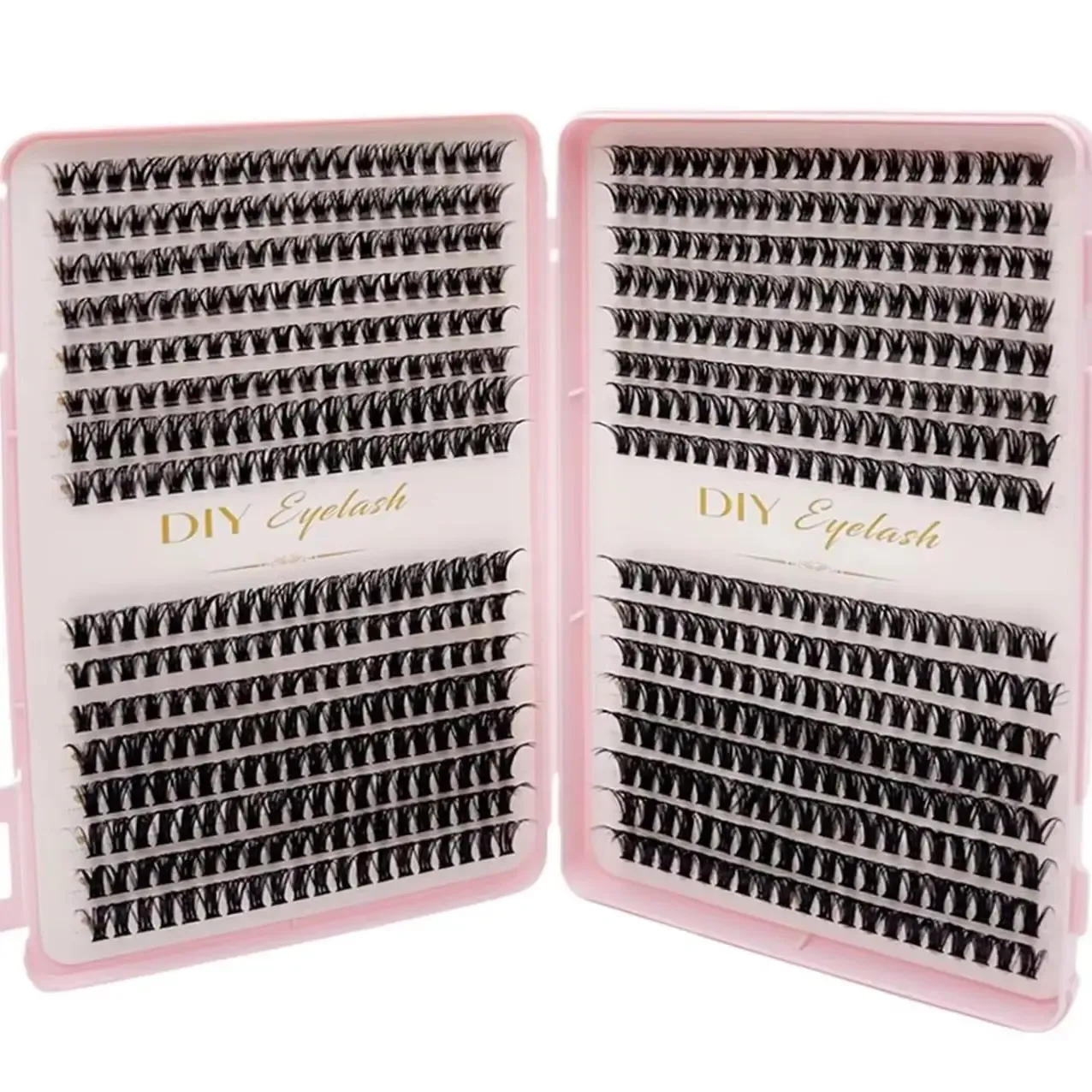640 faux cils DIY à boucle D, 10 à 14 mm, aspect naturel, pointes effilées, en grappes de 40 ou 80 pour un usage personnel 5